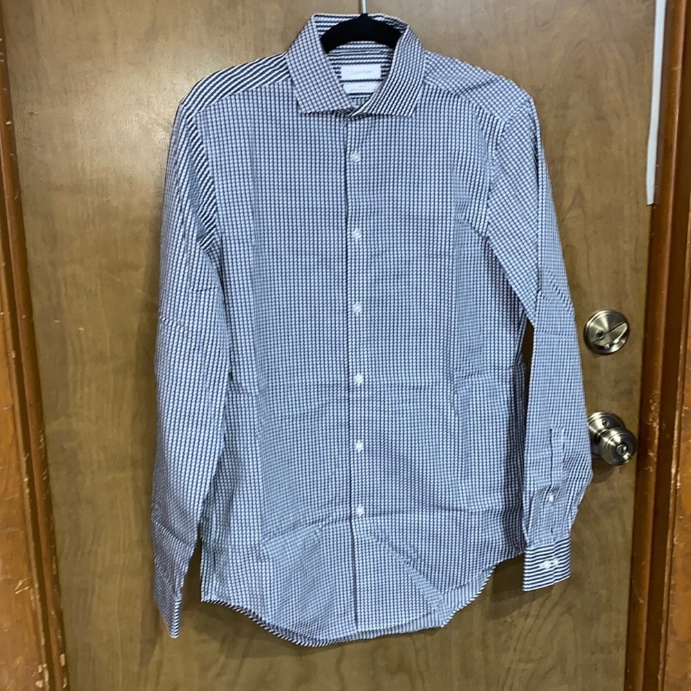 Calvin Klein Men’s Plaid black&white Small Slim fit